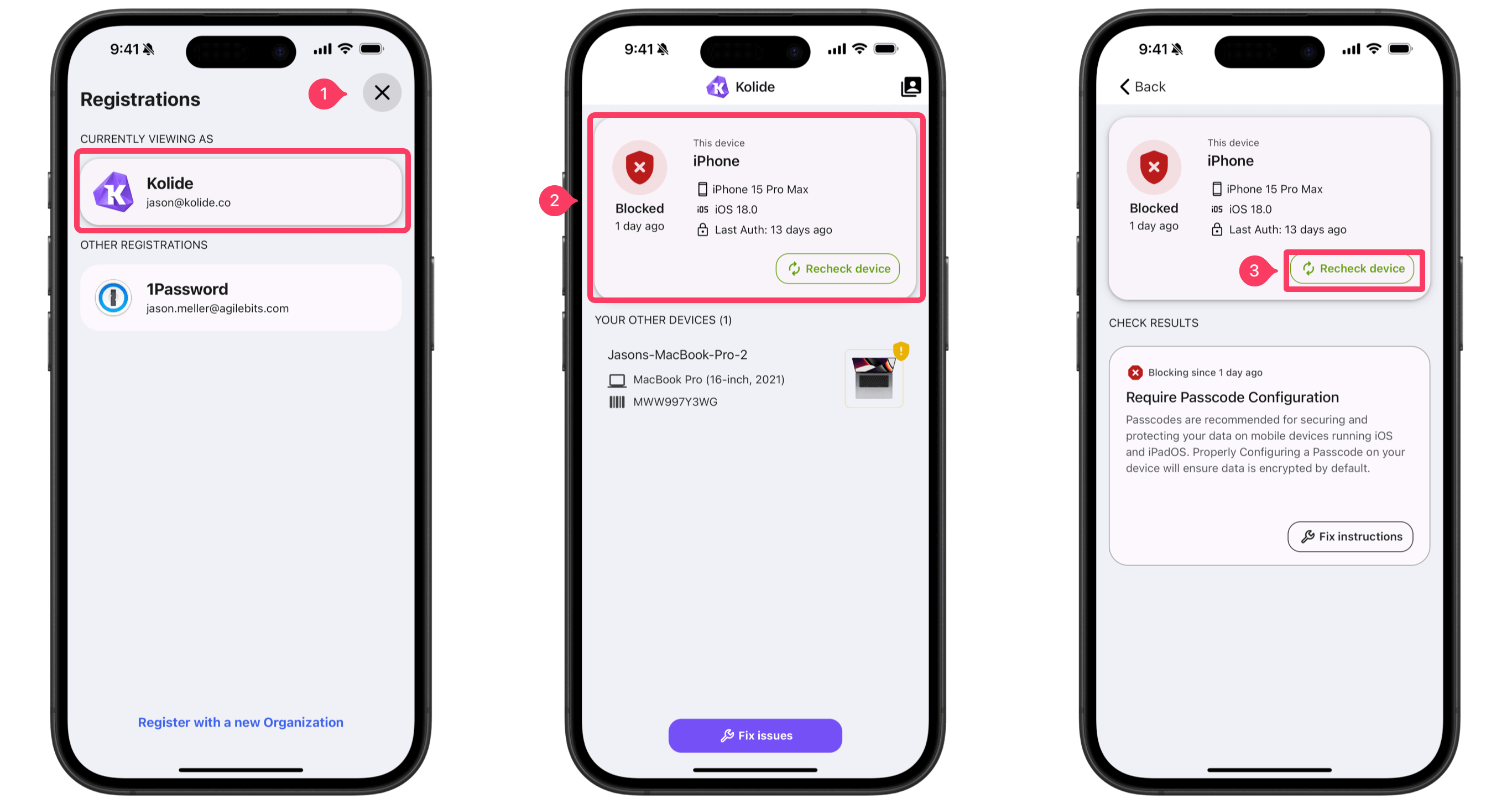A screenshot of how it looks to launch the Kolide mobile app. A screenshot of how it looks to launch the Kolide mobile app.